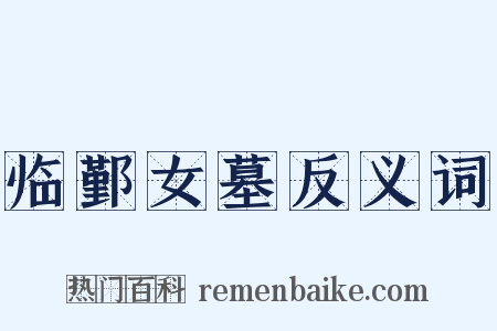 临鄞女墓反义词是什么意思的图片